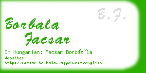 borbala facsar business card